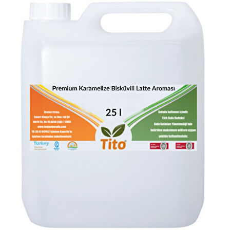 Premium Karamelize Bisküvili Latte Aroması 25 litre