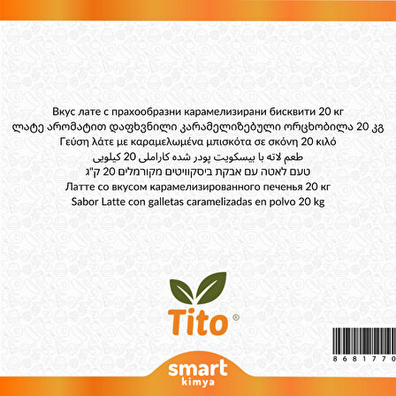 Toz Karamelize Bisküvili Latte Aroması 20 kg