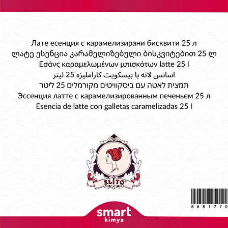 Karamelize Bisküvili Latte Esansı 25 litre