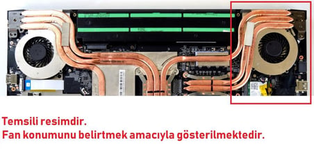 MSI GE62, GE72, PE60, PE70 Serisi Notebook CPU-İşlemci Fanı - Ver.2 (4 Pin)