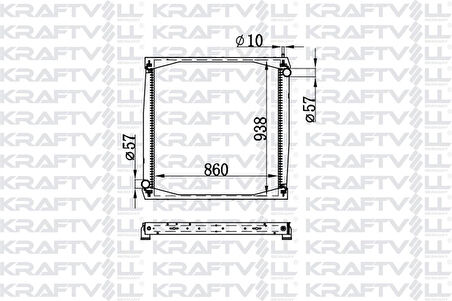 Scanıa Truck Su Radyatoru Scanıa 4 Serisi 1995 Ve Sonra (cercevesiz) / (mt) - Kraftvoll 08040130