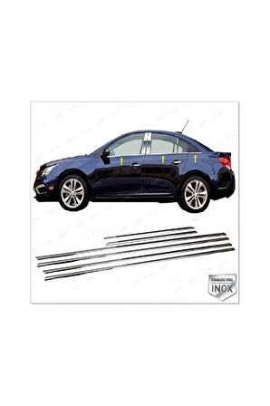 Chevrolet Cruze Sedan Krom Cam Çıtası 6 Parça 2009 Ve Üzeri Paslanmaz Çelik