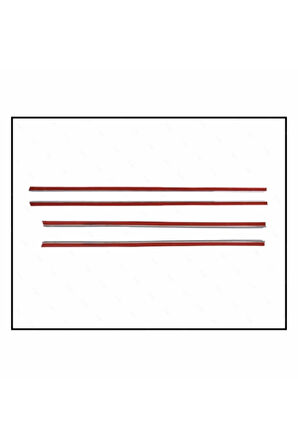 Chevrolet Aveo Sedan Krom Cam Çıtası 4 Parça P.çelik 2005-2011 Uyumlu