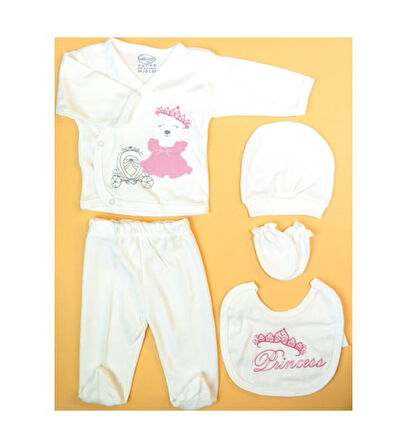 MİSİMOSİ BABY %100 PAMUKLU 5Lİ ZIBIN SET HASTANE ÇIKIŞI