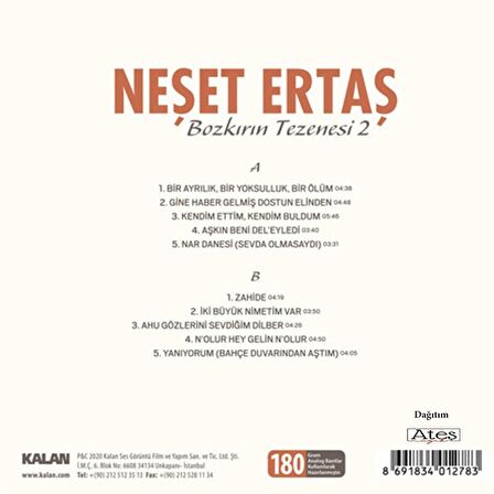 Neşet Ertaş - Bozkırın Tezenisi 2  (Plak)  