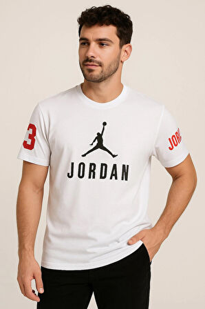 JORDAN BASKILI T-SHİRT BEYAZ