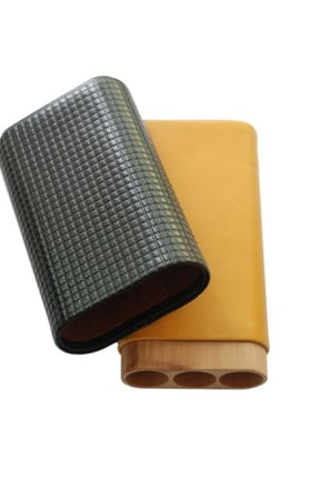 Cohiba 3'lü Sarı-Siyah Puro Kılıfı - TR739