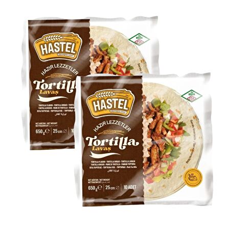 Hastel Tortilla Lavaş 10 Adet 650 Gr X 2 Paket