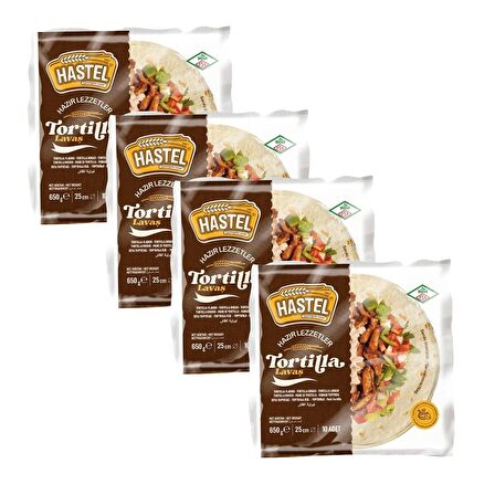 Hastel Tortilla Lavaş 10 Adet 650 Gr X 4 Paket