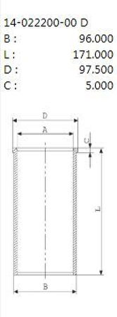 Ford Motor Gomlek (93,00) / (std) Ranger Mazda Bt2500 6m34 / Wlc 2,5td 06>12 Boy:171mm - Yenmak 5286-Std