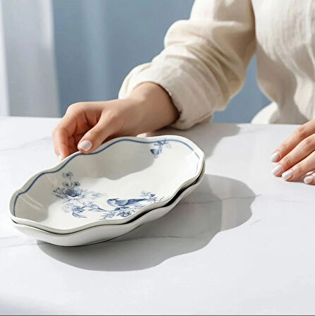 Nesrin 25 Cm Kayık Tabak Seti 2'li