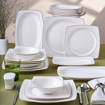 Güral Porselen Caroline 30 Parça 6 Kişilik Yemek Takımı 6366