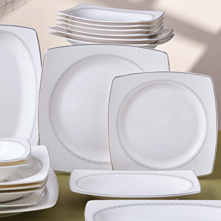 Güral Porselen Caroline 30 Parça 6 Kişilik Yemek Takımı 6366