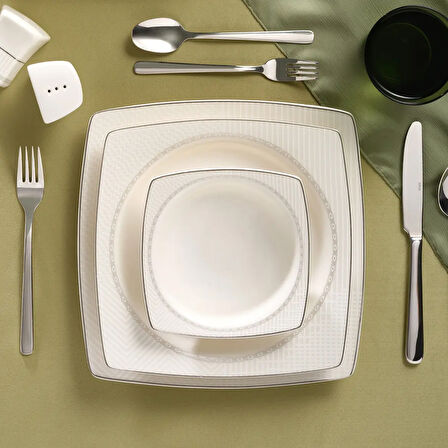 Güral Porselen Caroline 30 Parça 6 Kişilik Yemek Takımı 6366