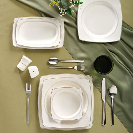 Güral Porselen Caroline 30 Parça 6 Kişilik Yemek Takımı 6366