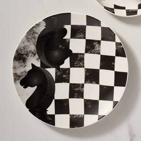 GÜRAL PORSELEN Camelia 3 Parça Çay Takımı Satranç At