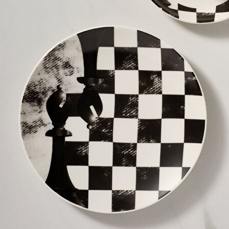 GÜRAL PORSELEN Camelia 3 Parça Çay Takımı Satranç Fil