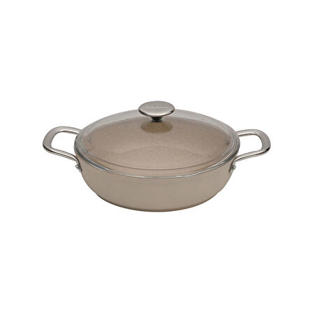 GÜRAL PORSELEN Güral Antoryum 3 Parça Granit Tencere Takımı Bej