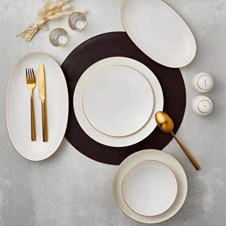 Atina Gold 60 Parça 12 Kişilik Yemek Takımı