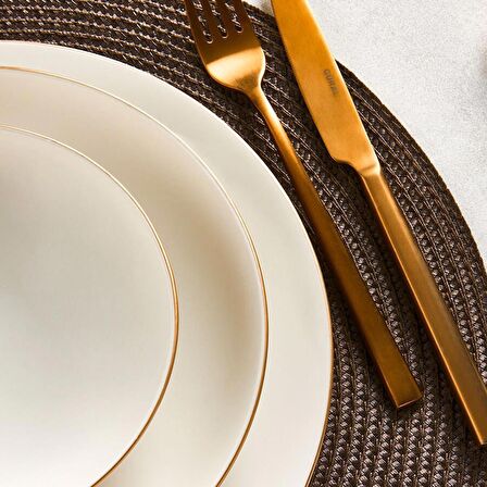 Atina Gold 60 Parça 12 Kişilik Yemek Takımı