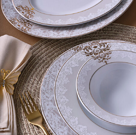 Güral Porselen 54 Parça 12 Kişilik Porselen Yemek Takımı YT9505950