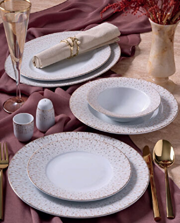 Güral 54 Parça 12 Kişillik Porselen Yemek Takımı YT9305619