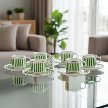 Güral Porselen Mental 12 Parça Kahve Fincan Takımı 559