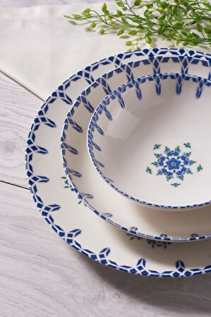 Güral Porselen Camelia 24 Parça 6 Kişilik Bone Yemek Takımı Dg 1654