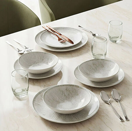 Güral Porselen Roden 24 Parça Yemek Takımı Dg 1401