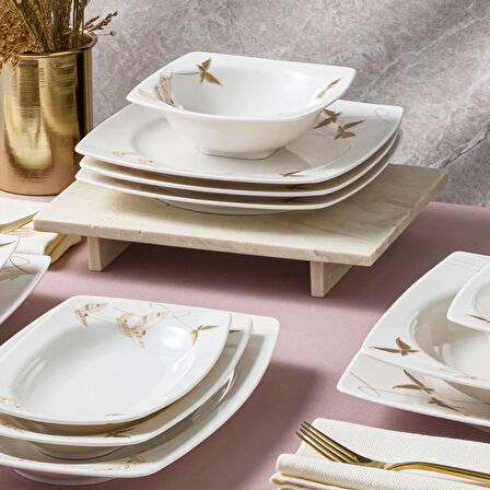 Güral Porselen Caroline 54 Parça 12 Kişilik Yemek Takımı 6713