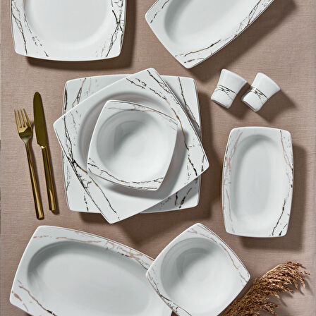 Güral Porselen Caroline 54 Parça 12 Kişilik Yemek Takımı 6685