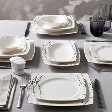 Güral Porselen Caroline 54 Parça 12 Kişilik Yemek Takımı 66851