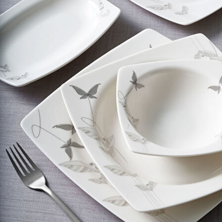 Güral Porselen Caroline 54 Parça 12 Kişilik Yemek Takımı 67131