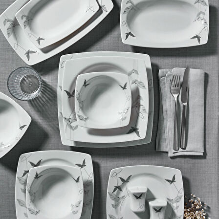 Güral Porselen Caroline 54 Parça 12 Kişilik Yemek Takımı 67131