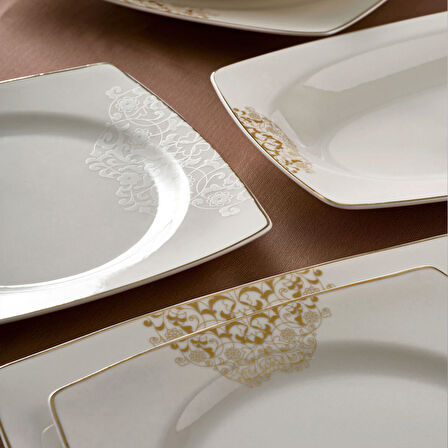 Güral Porselen Caroline 54 Parça 12 Kişilik Yemek Takımı 6711