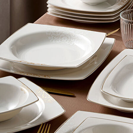 Güral Porselen Caroline 54 Parça 12 Kişilik Yemek Takımı 6711