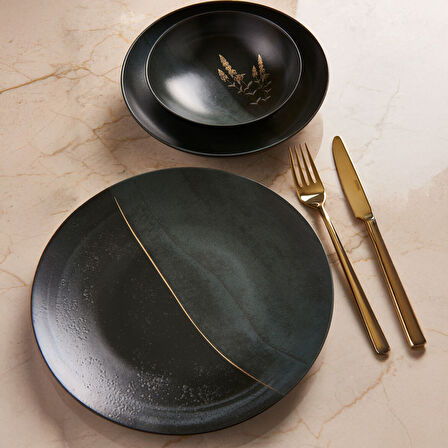 Güral Porselen Camelia 26 Parça 6 Kişilik Yemek Takımı 6428 Altın Yaldız