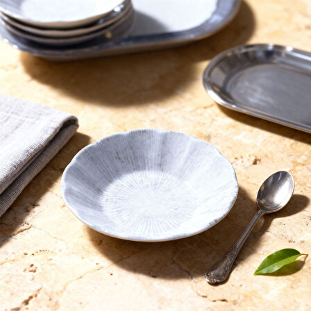 GÜRAL PORSELEN Acem 12 Parça 10 cm Çay Tabağı 1401