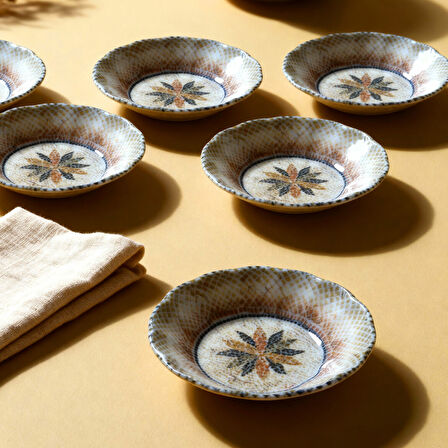 GÜRAL PORSELEN Acem 12 Parça 10 cm Çay Tabağı 3036