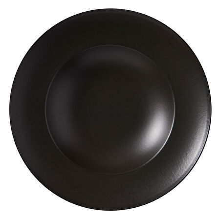 Güral Porselen Reno 26 Cm Bone Makarna Tabağı - Bodrum Siyah