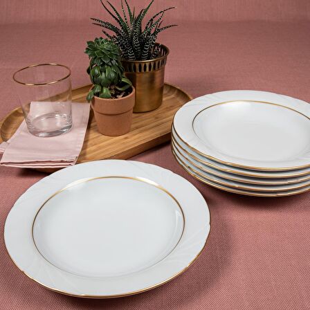 GÜRAL PORSELEN -  SOPRANO 6 ADET 23 cm ÇUKUR TABAK