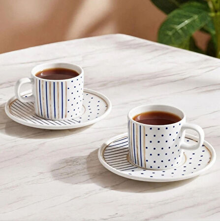 Güral Porselen Mental 4 Parça Çay Fincan Takımı 65481