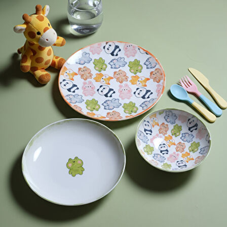 GÜRAL PORSELEN Camelia 3 Parça Mama Takımı 5469