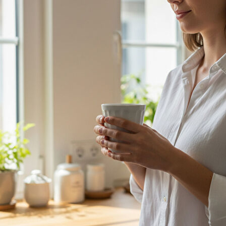 GÜRAL PORSELEN Güral 10 cm Rölyefli Çok Amaçlı Sunum Bardağı