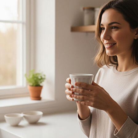 GÜRAL PORSELEN Güral 10 cm Rölyefli Çok Amaçlı Sunum Bardağı