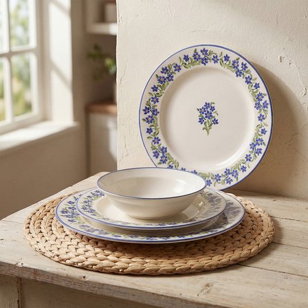 GÜRAL PORSELEN Eda Nostaljik 4 Kişilik 16 Parça Yemek Takımı 6519