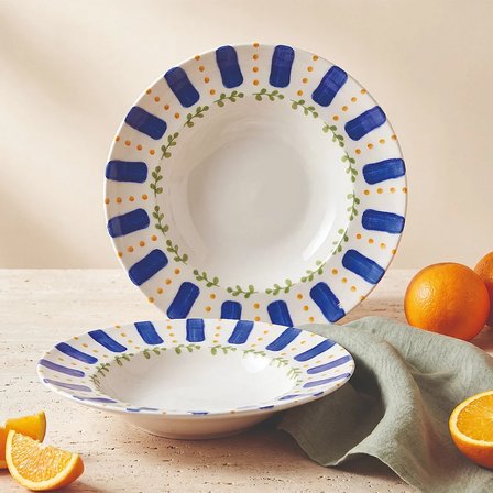 GÜRAL PORSELEN Güral Porselen Kayısı Desenli 26 cm Salata ve Makarna Kasesi