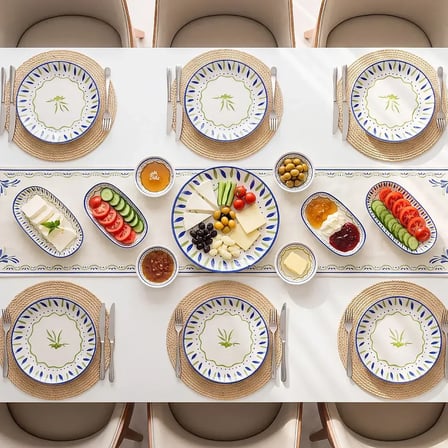 GÜRAL PORSELEN Zeytin 15 Parça 6 Kişilik Porselen Kahvaltı Takımı