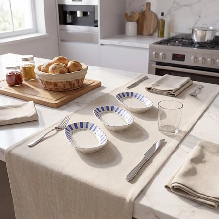 GÜRAL PORSELEN Kayısı 15 cm 3lü Porselen Kayık Tabak Seti