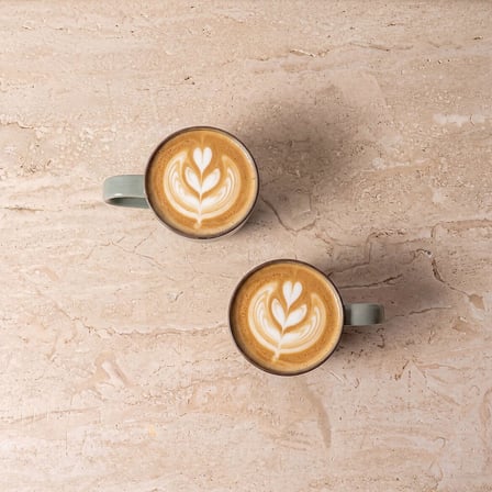 GÜRAL PORSELEN Barista 2li Yeşil Mat Porselen Kupa Seti
